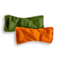 Flat lay photo of Bikini Flavors reversible bandeau top in Mango Tango. American Made.