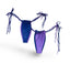 Flat Lay Bikini Flavors Reversible Ruffled Bikini Bottoms in Plum Pretty. American Made.