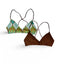 Bikini Flavors reversible cross back top in Matcha. American Made.
