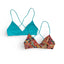 Bikini Flavors reversible cross back top in Oolong. American Made