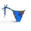 Flat lay Bikini Flavors reversible American bottoms in Blue Sapphire