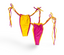 Braguita de bikini tipo bermuda reversible con volantes