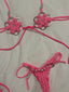 Hand-Made pretty extra pink bikini